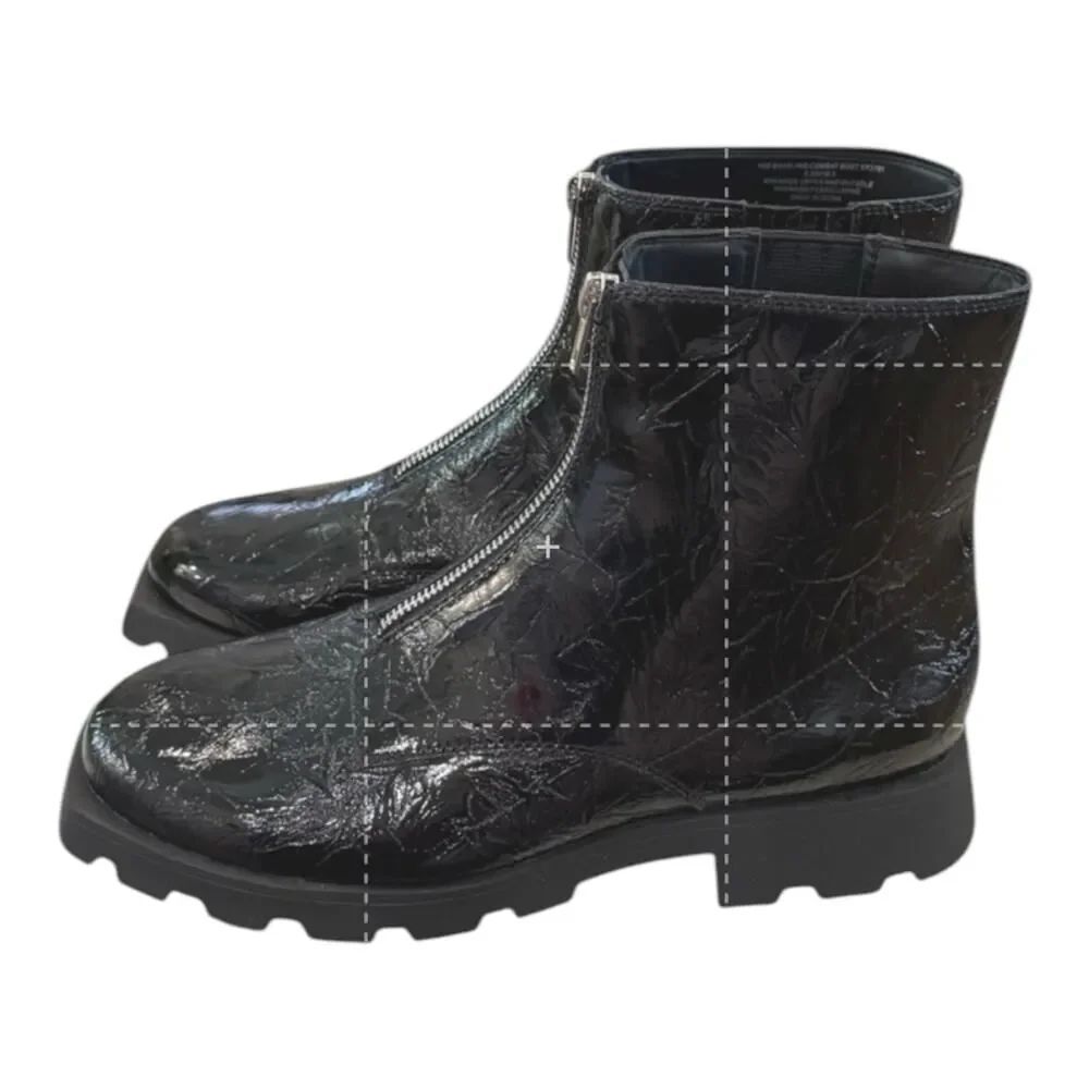 New Katy Perry Collections Daarling Black Combat Boots Booties  11